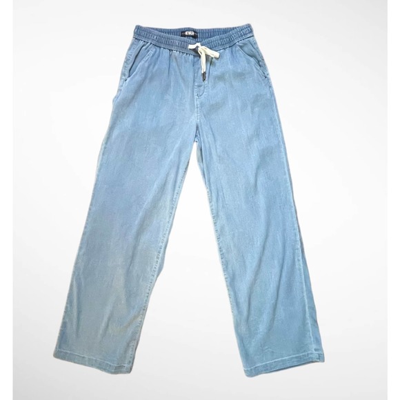 Rewash Light Blue Wide Leg Pants - Picture 1 of 10